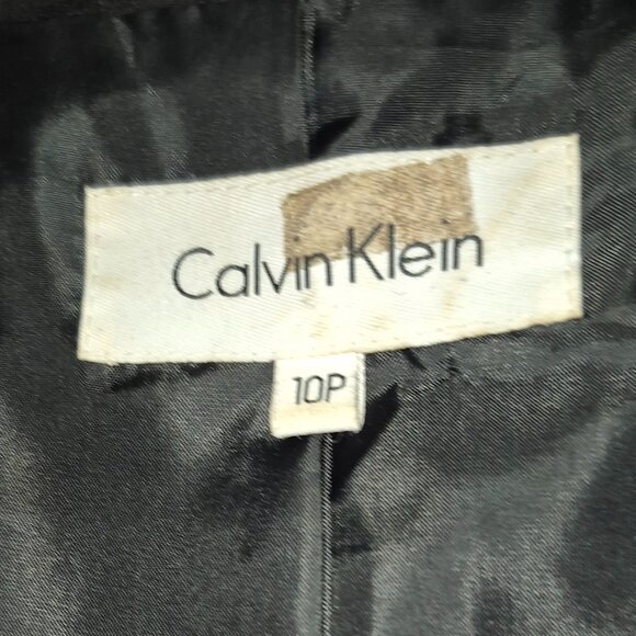 Calvin Klein Black Cotton Military Style Blazer 10P - Picture 3 of 5